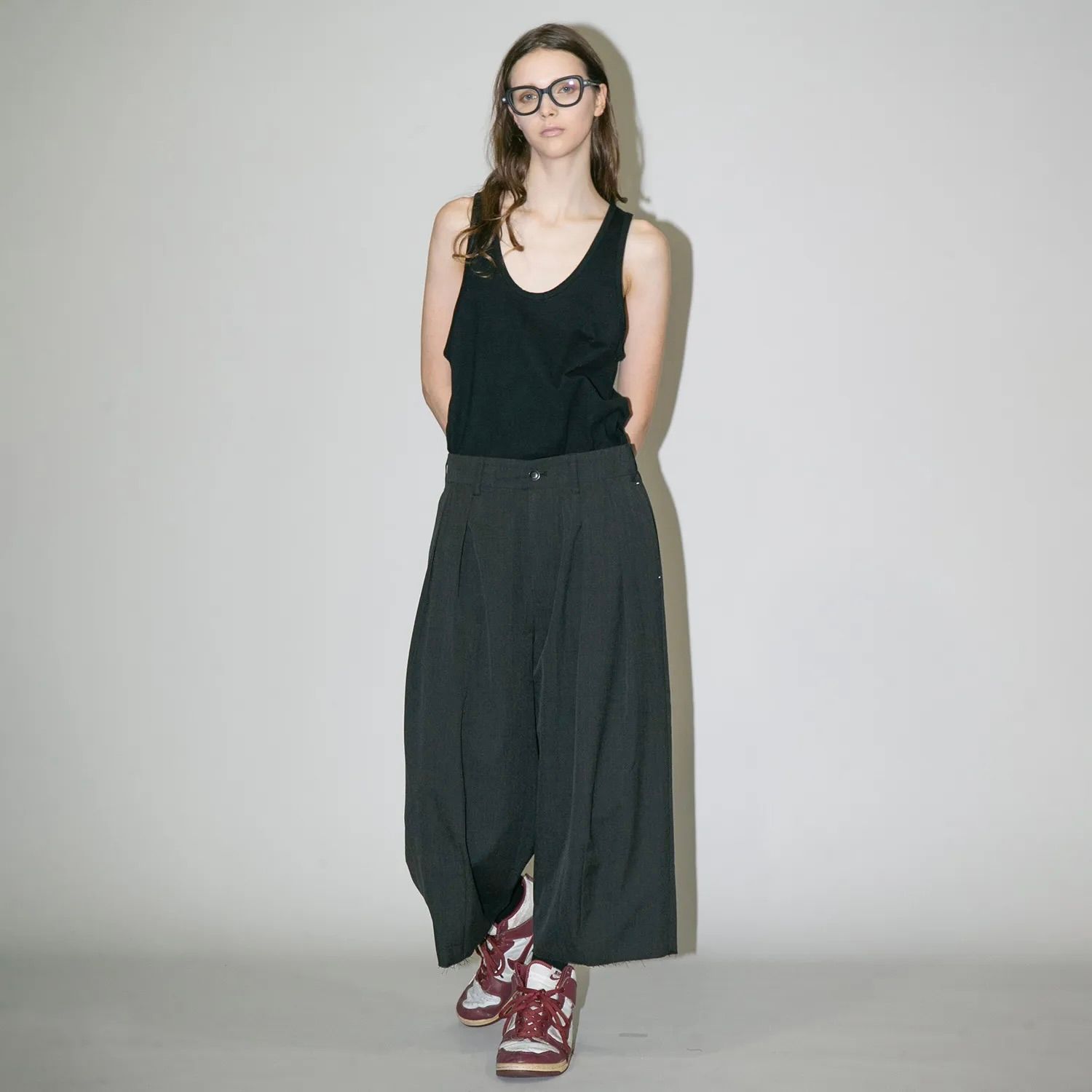 【残り一点】ウォッシャブルツイルワイドパンツ