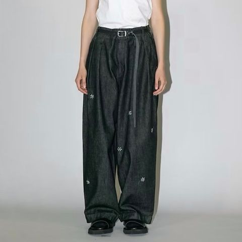 【残り一点】12.5OZワイドデニムパンツ(PRINTED_ONE WASH)