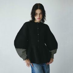 【残り一点】Border Sleeve Knit Tops