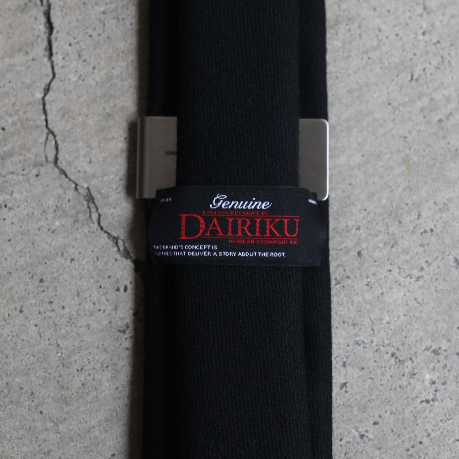 DAIRIKU - 【残りわずか】Wool Tie with Money Clip(WOOL BLACK 