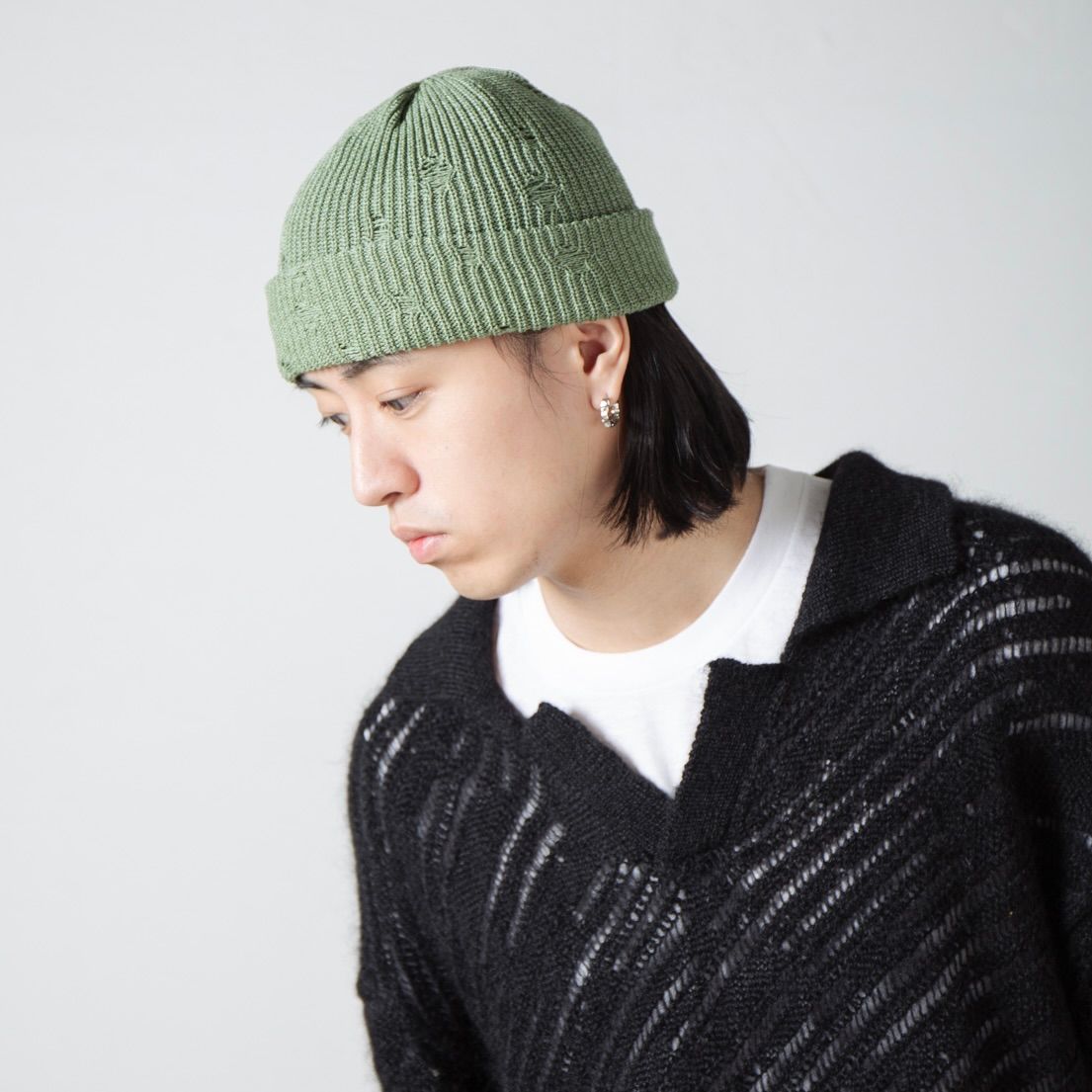 【残り一点】Damage Summer Knit Beanie