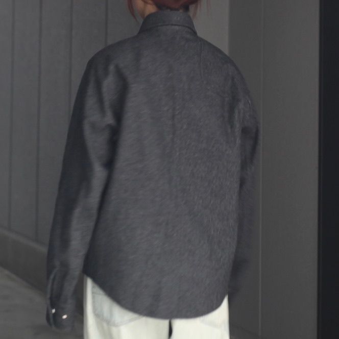 【残り一点】Wool Fly Front Long Sleeve Shirt