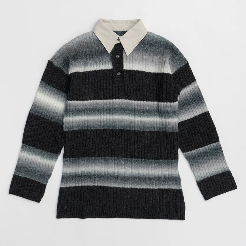 【残り一点】Blur Border Rugger Knit