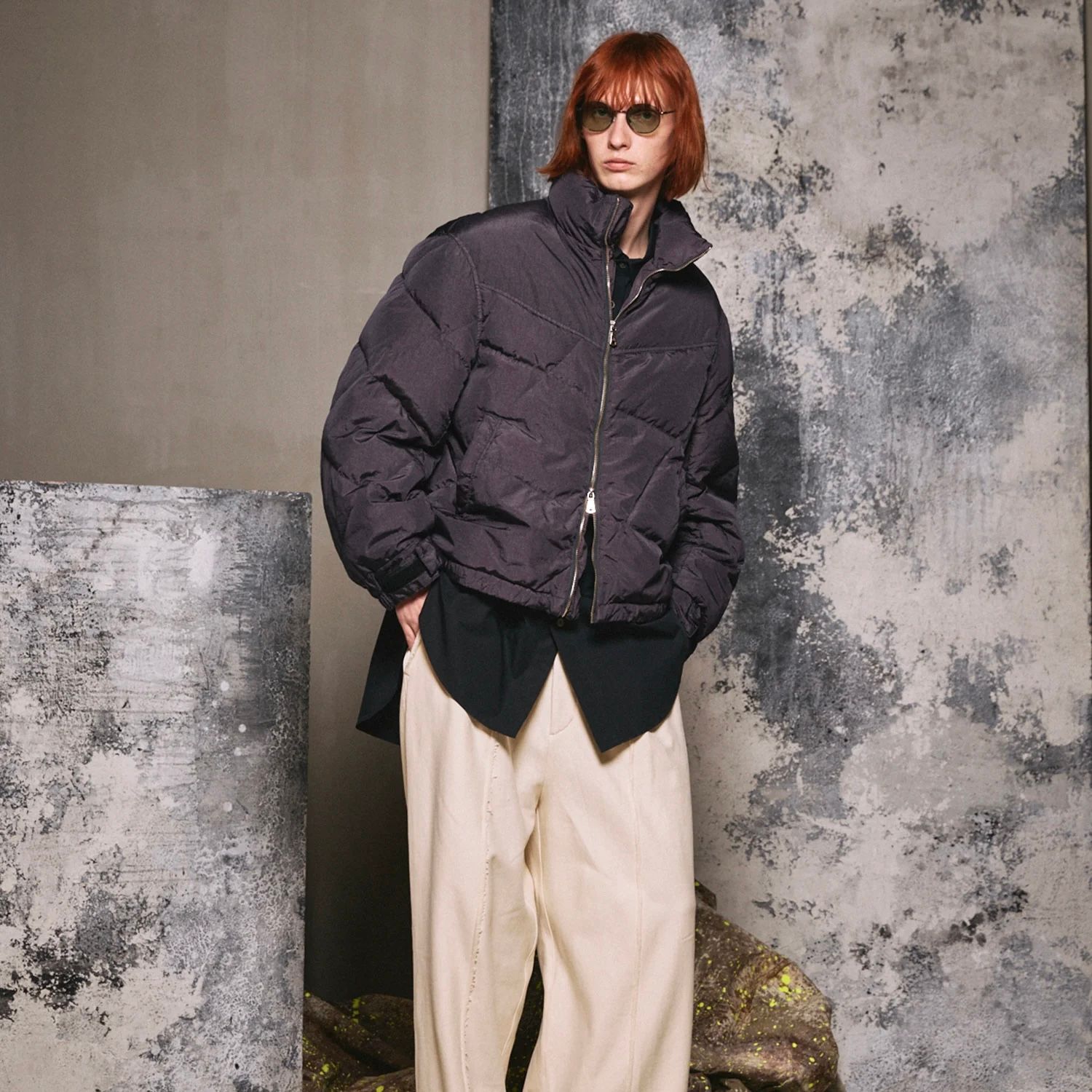 【残り一点】120 / 2 Suvin Cotton Typewriter Prime-Over Shirt Coat