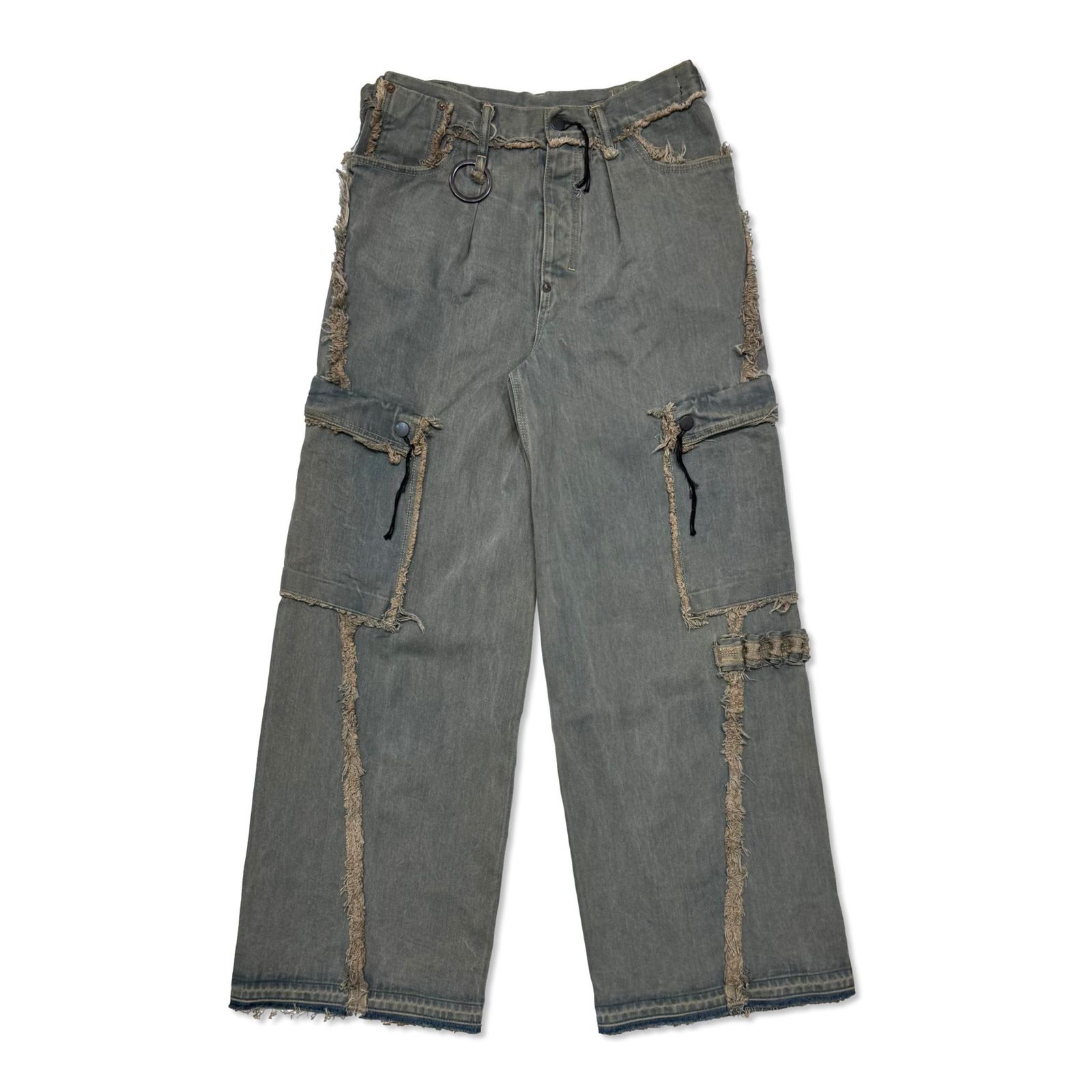 【残り一点】Cut Off Slash Seam Twist Cargo Jeans