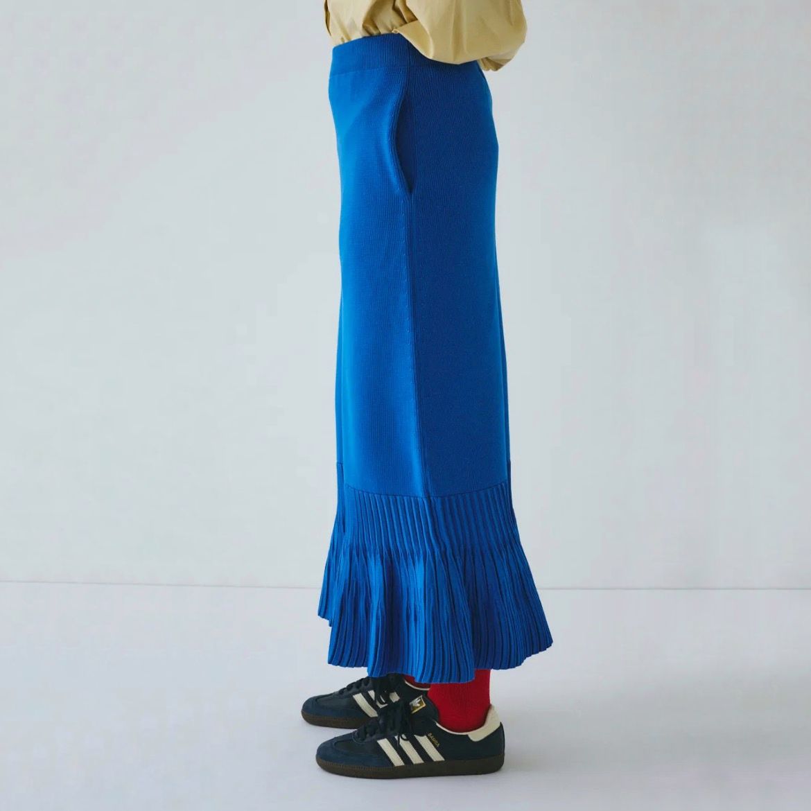 【残り一点】Pleated Hem Knit Skirt