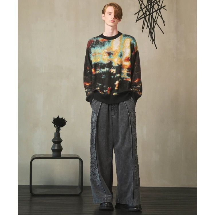 【残り一点】Contemporaryart Jacquard Shaggy Knit L/S