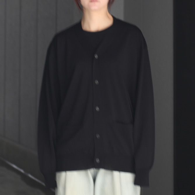 【残り一点】Wool Silk Knit Tucked Cardigan
