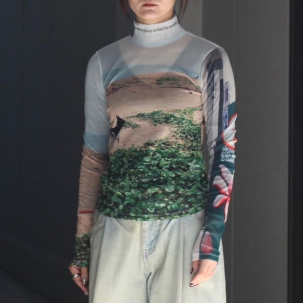 【残り一点】Graphic Mesh Top A
