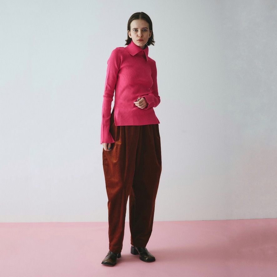 【残り一点】Stand Collar Knit Top