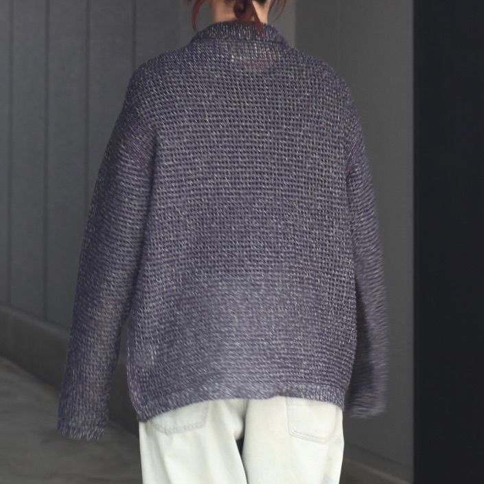 YOKE - 【残りわずか】Mesh Knitted Shirt Cardigan | ACRMTSM YOKE - 【残りわずか】Mesh Knitted Shirt Cardigan | ACRMTSM