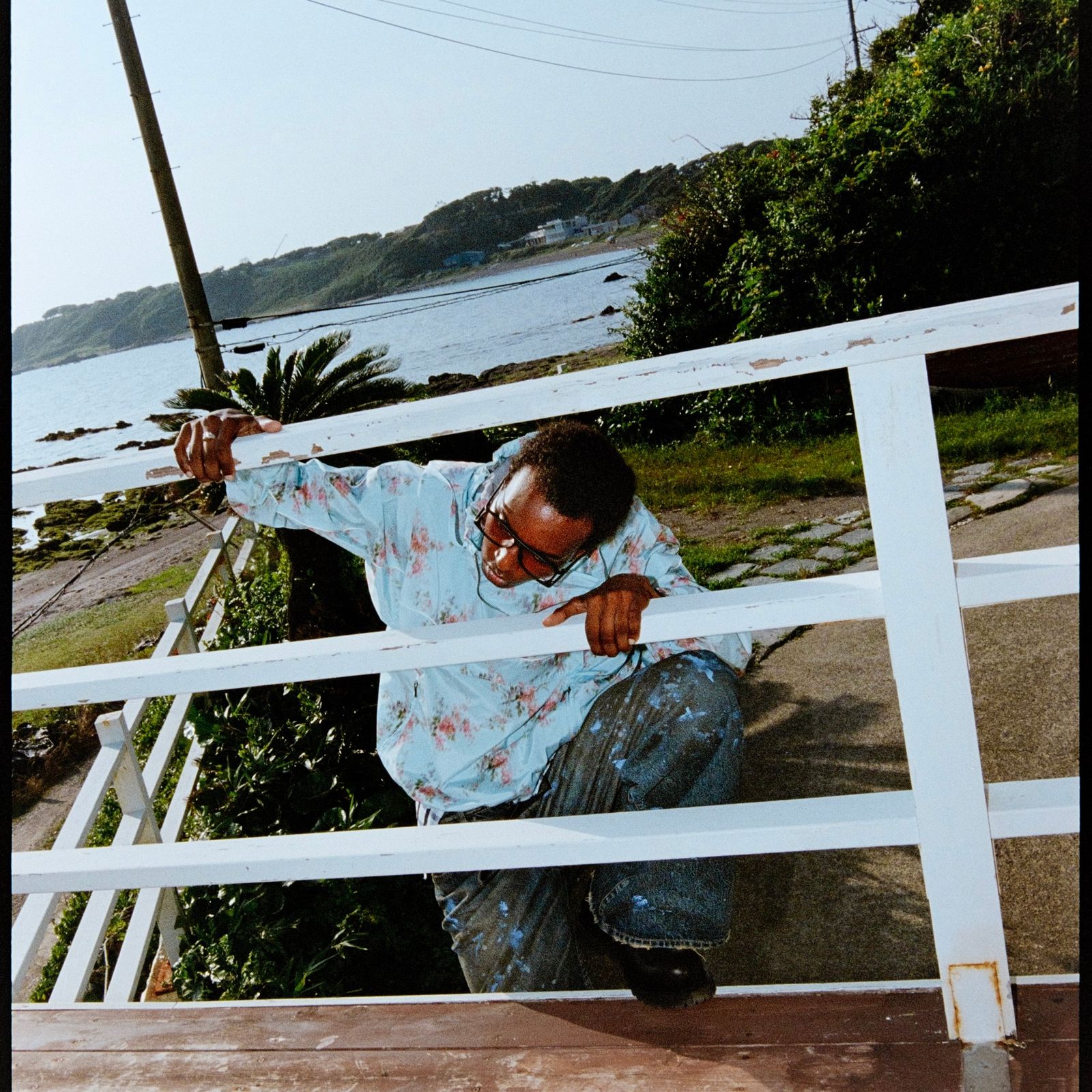 【残り一点】"Paint" Wide Denim Pants