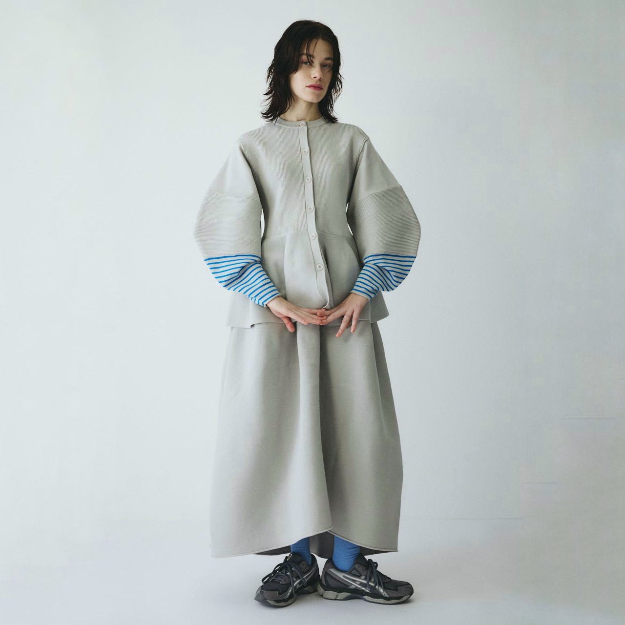 【残り一点】Border Sleeve Knit Tops