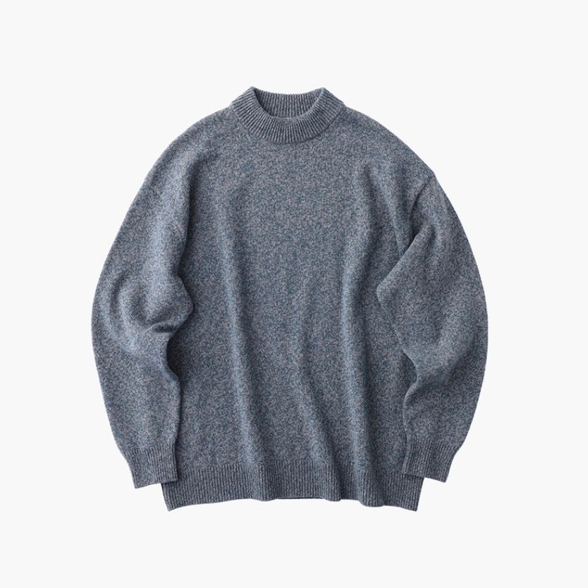 【残り一点】Wool Mouline Mockneck Sweater - 02 (MEN_S)