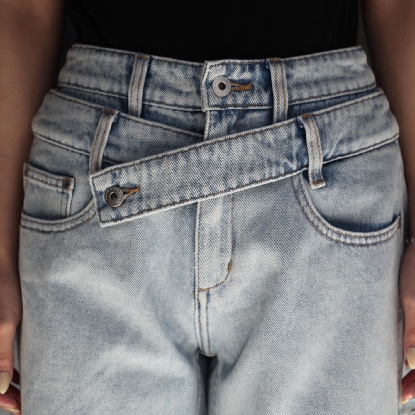 【残り一点】Double Waist Denim Trousers