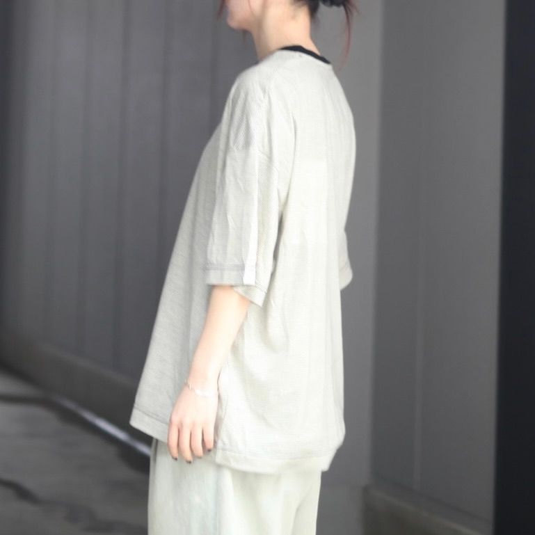 【残り一点】32G Wool Stripe SS Tee