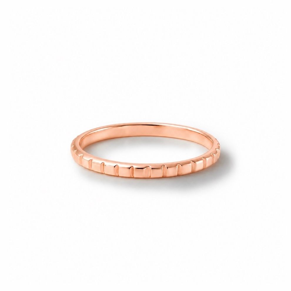 【お取り寄せ注文可能】Flat Studs Ring S(K18 PINK GOLD)