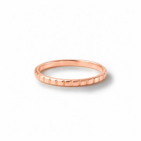 【お取り寄せ注文可能】Flat Studs Ring S(K18 PINK GOLD)