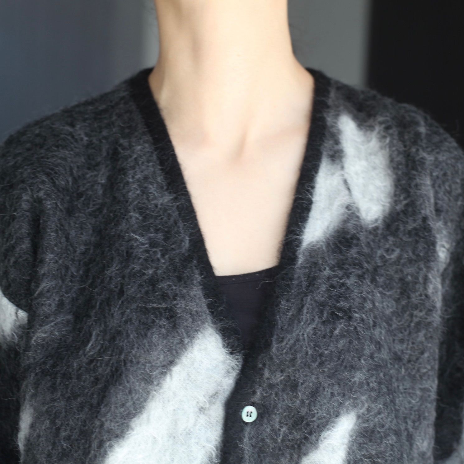 【残り一点】Kid Mohair Jacquard Cardigan