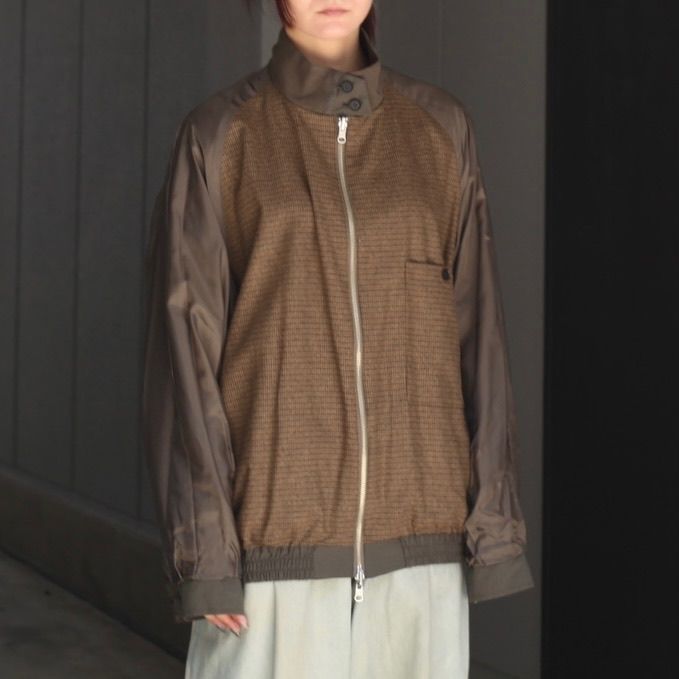 【残り一点】Wool Nylon Reversible Harrington Jacket