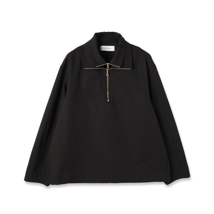 【残り一点】Stretch Double Cloth Layered Stand Collar Pullover