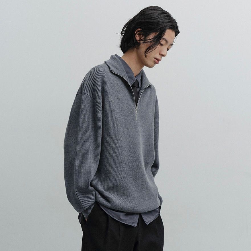 【残り一点】Volume Half Zip Up Knit