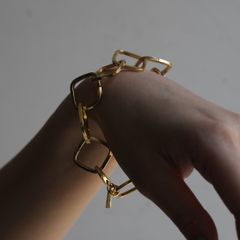 【残り一点】Square Chain Bracelet(GOLD)