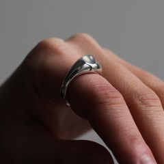 【再販売通知受付可能】Moon Stone Thin Ring(SILVER)