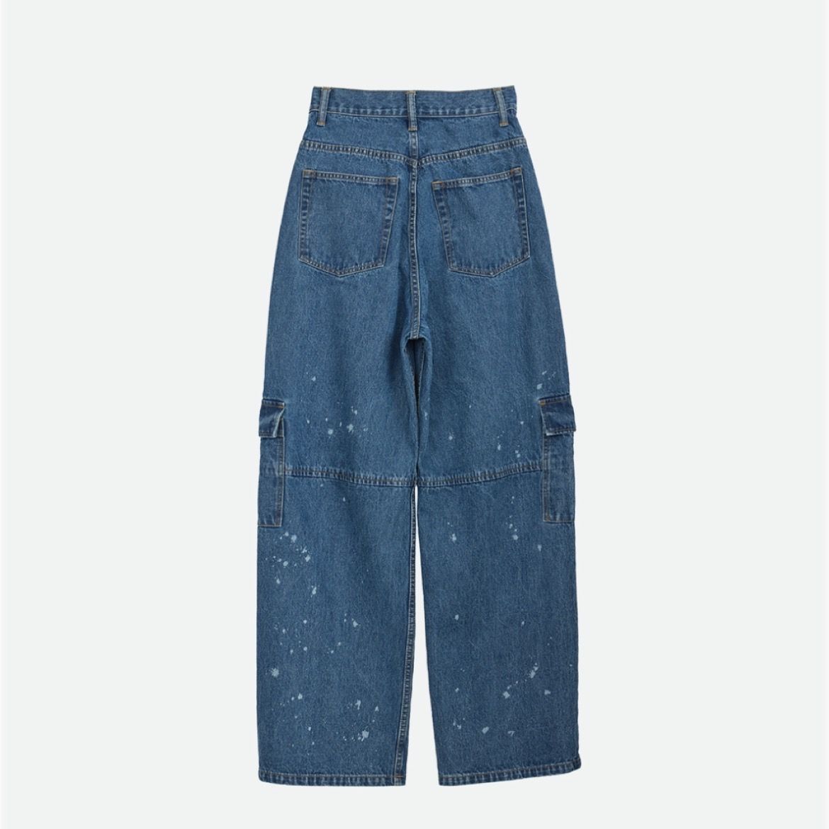 NOUNLESS - 【残り一点】Denim Discharge Printhing Cargo Pants