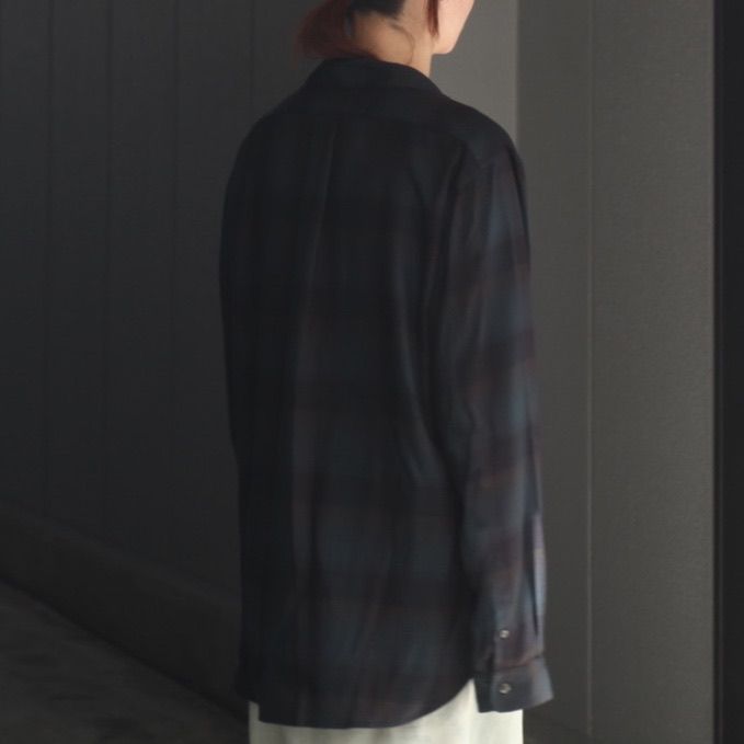 【残り一点】Plaid Open Collar Shirts