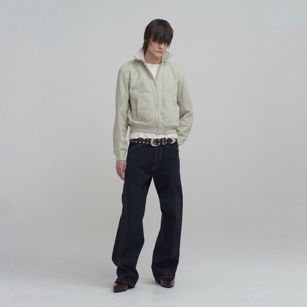 【残り一点】Paneled Zip Up Sweat Shirt