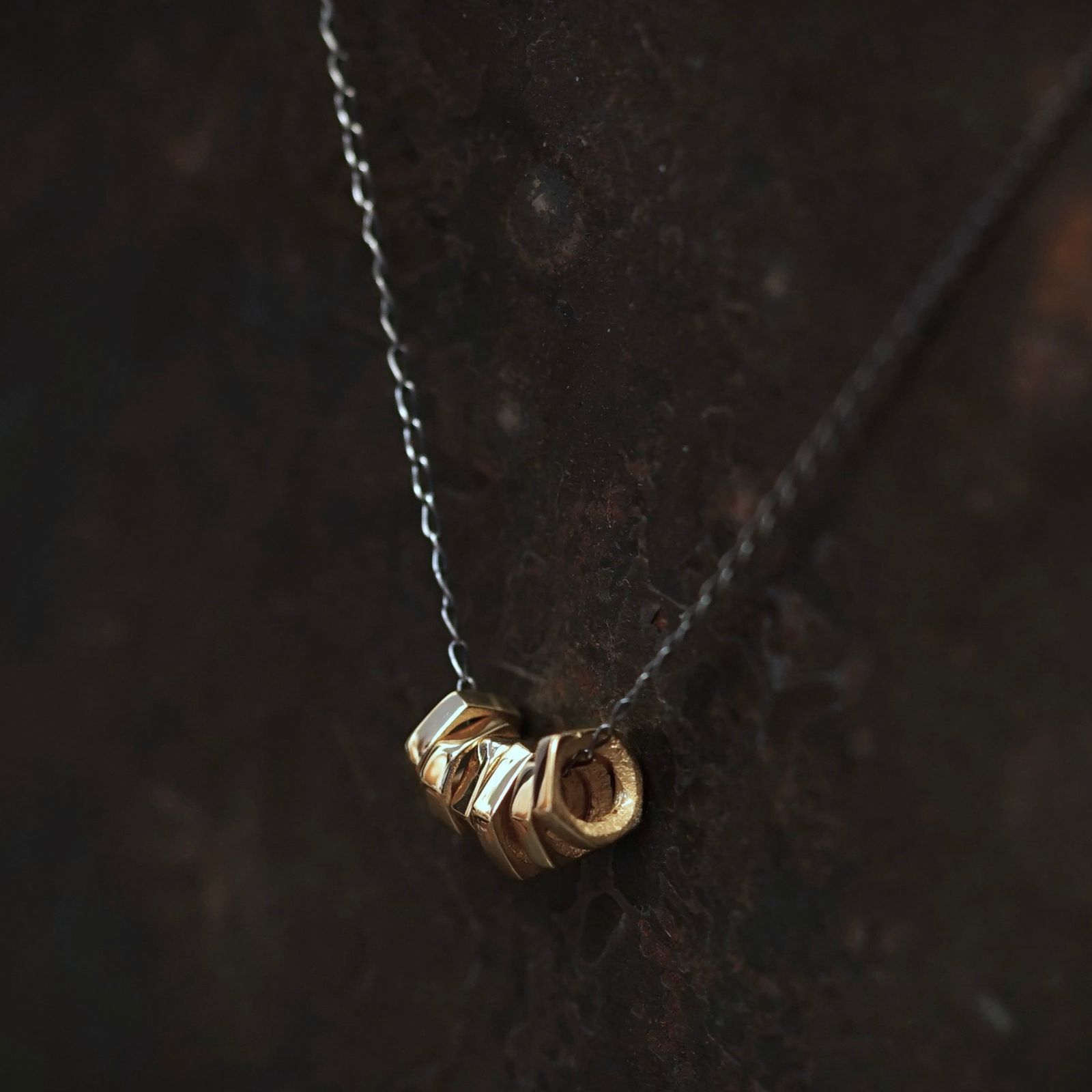 【お取り寄せ注文可能】Rock Beads Necklace 2(GOLD)