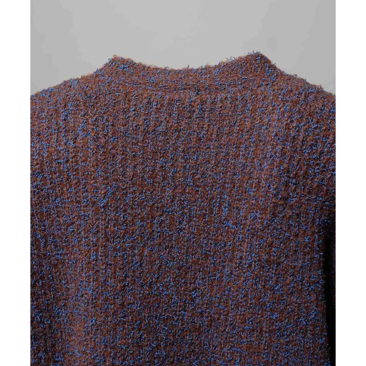 【残り一点】Mix Color Fancy Yarn Prime-Over Knit Cardigan