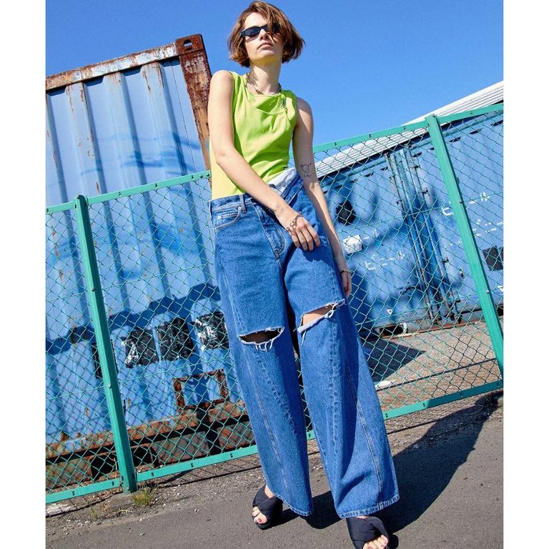 MAISON SPECIAL - 【残り一点】ターンバックウエストワイドデニム  