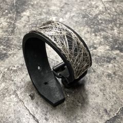【お取り寄せ注文可能】Silver Mesh Wide Bangle