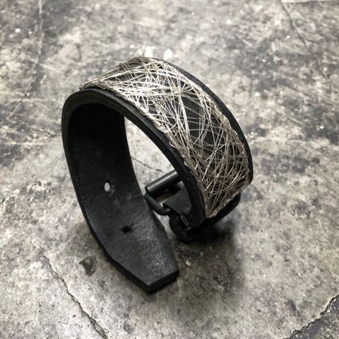 【お取り寄せ注文可能】Silver Mesh Wide Bangle