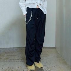 【残り一点】Chain Belt with Drape Hem Slacks