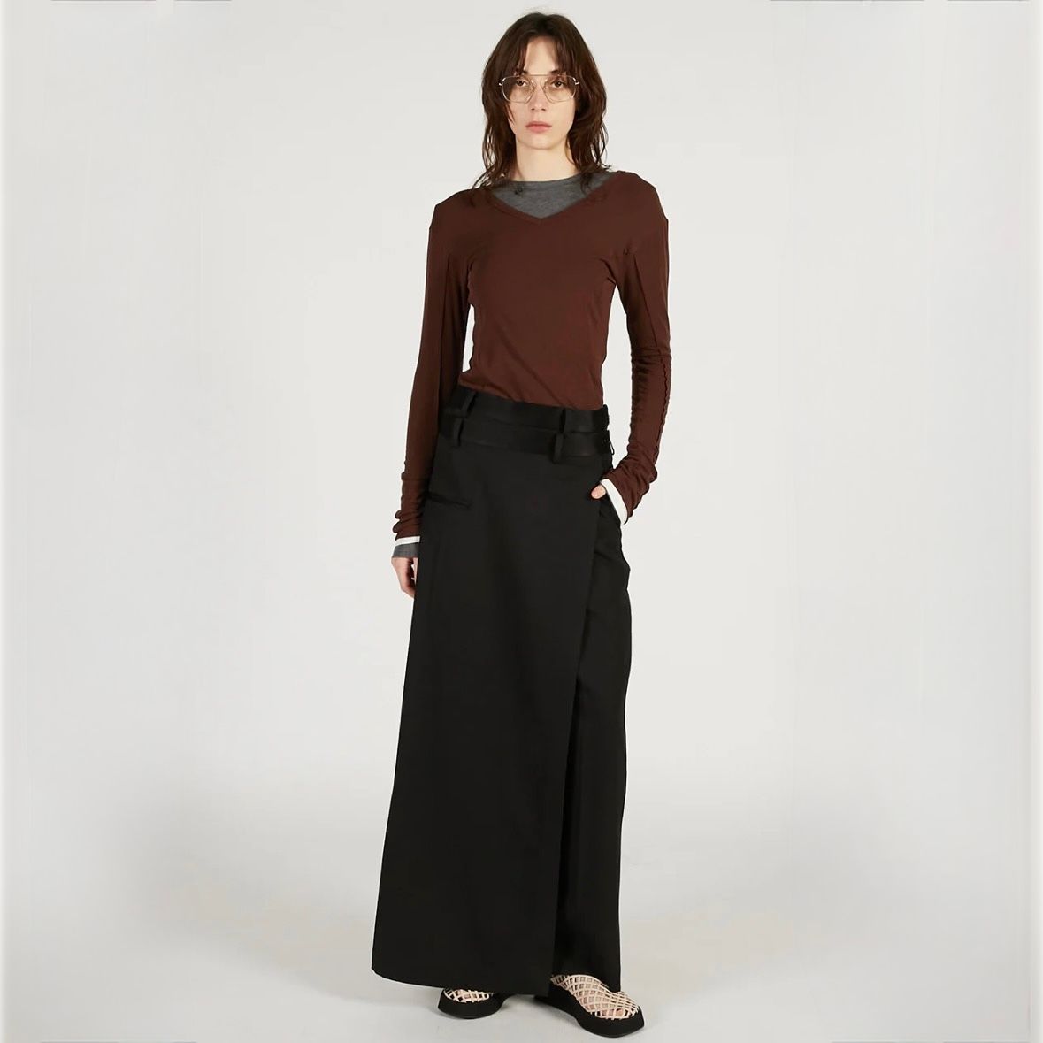 【残り一点】ダブルネックレイヤードトップ