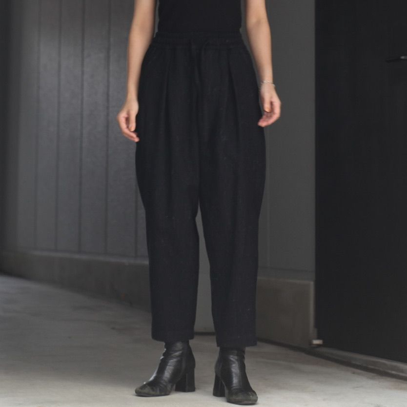 YANTOR - 【残り一点】Cosmos Linen Wool 2tuck Wide Pants | ACRMTSM