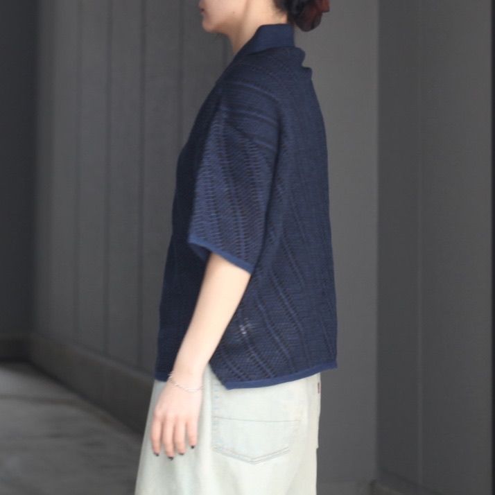 【残り一点】Diagonal Knit Skipper Shirt
