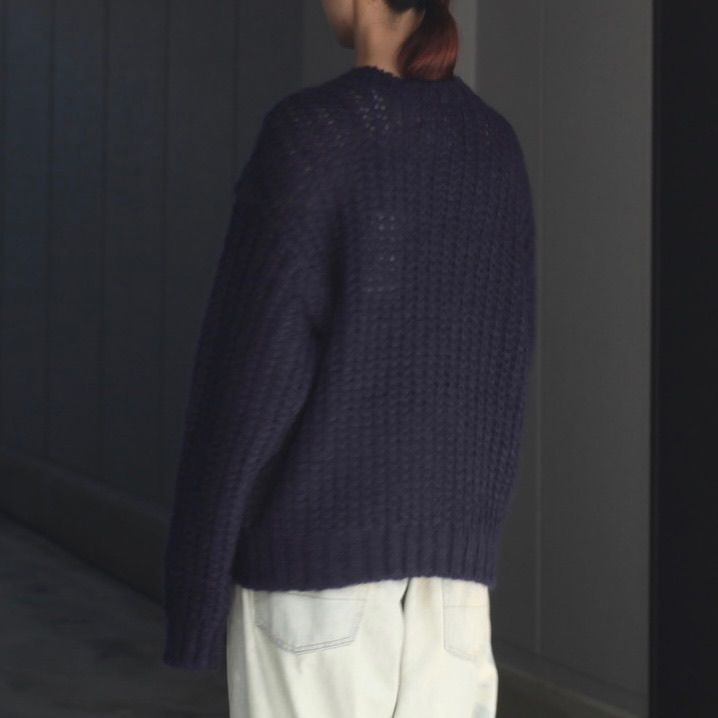 【残り一点】Mohair Silk Big Rib Crewneck
