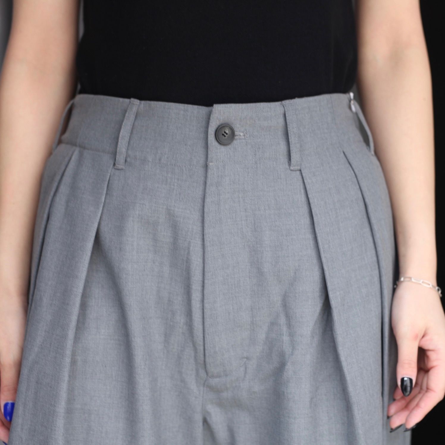 【残り一点】ウォッシャブルツイルワイドパンツ