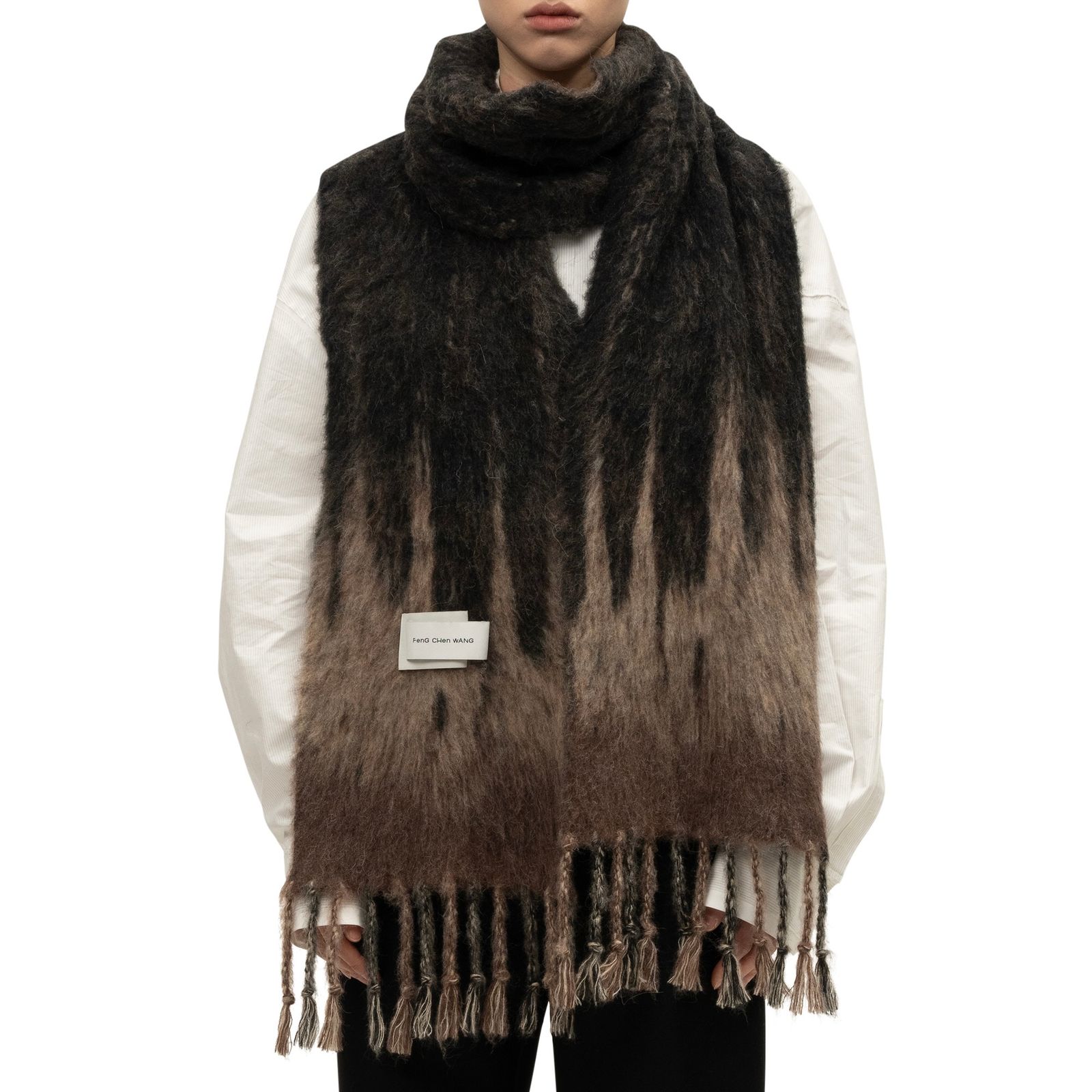 【残りわずか】Gradient Jacquard Knit Scraf