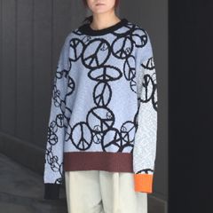 【残り一点】 Peace Crewneck Knit