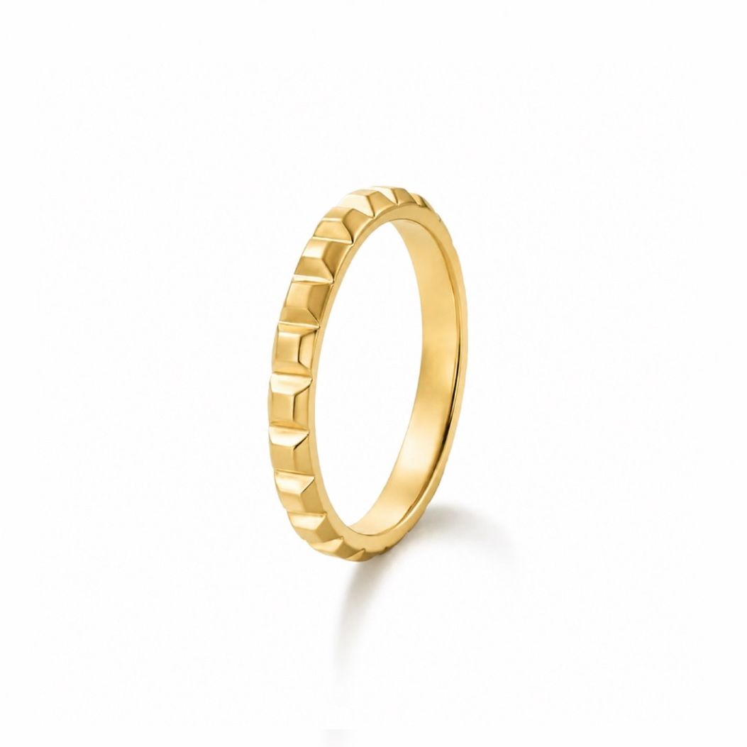 【お取り寄せ注文可能】Flat Studs Ring M(K18 YELLOW GOLD)