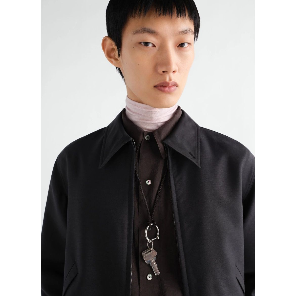 【残りわずか】Braided Leather Keyring Necklace
