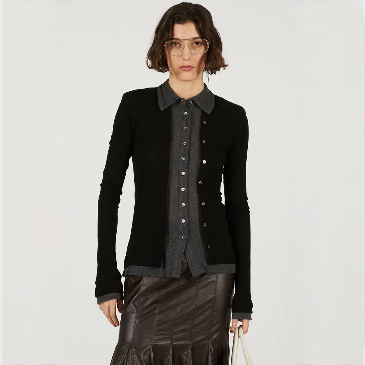 【残り一点】ダブルフロントジャージーシャツ