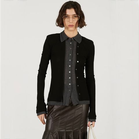 【残り一点】ダブルフロントジャージーシャツ