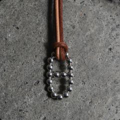 【残り一点】Ball Anchor Leather Necklace(BROWN LEATHER×SILVER)
