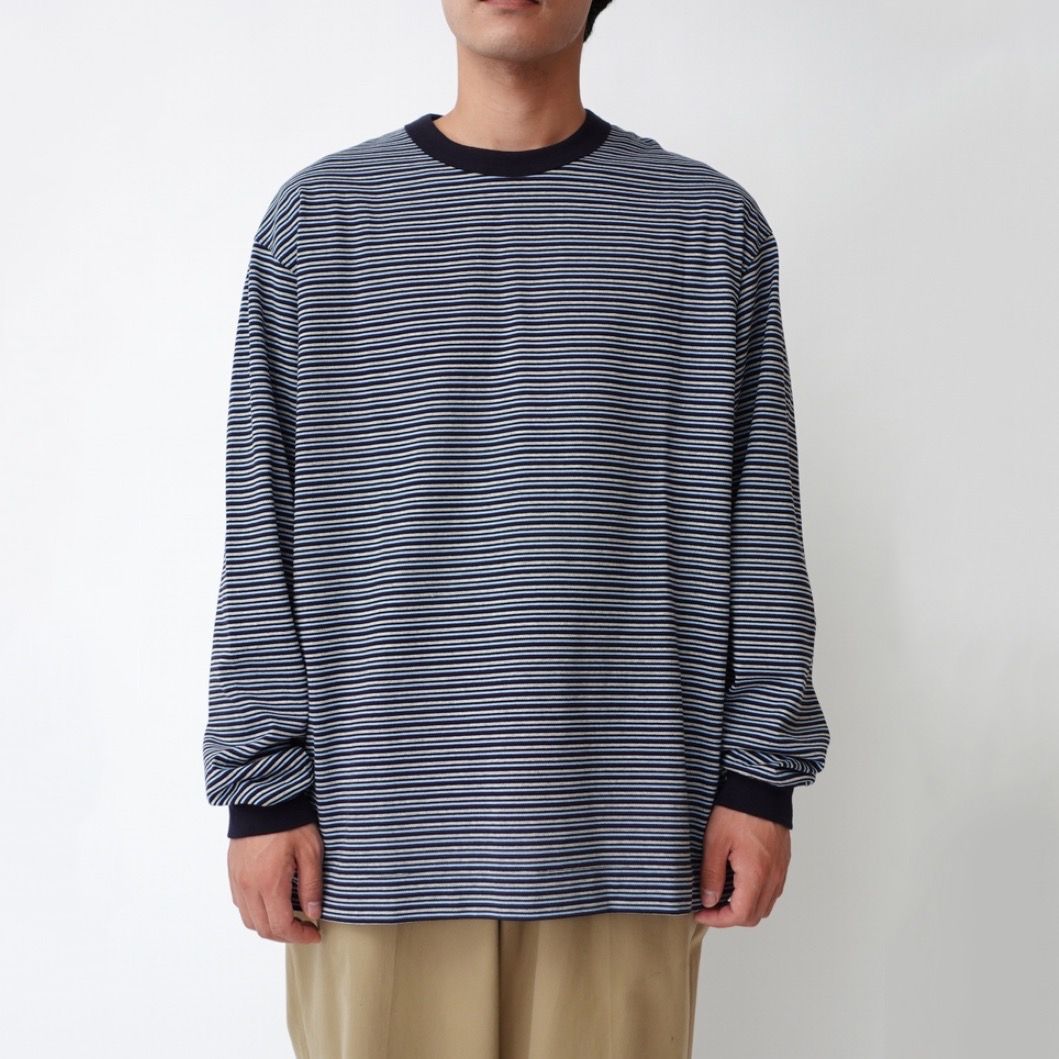 ユニバーサル プロダクツ MULTI BORDER L/S T-SHIRT